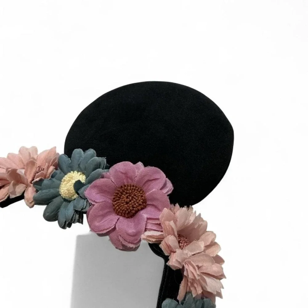 Tokyo Disney Resort Minnie Mouse Headband Womens OS Black Floral Strap